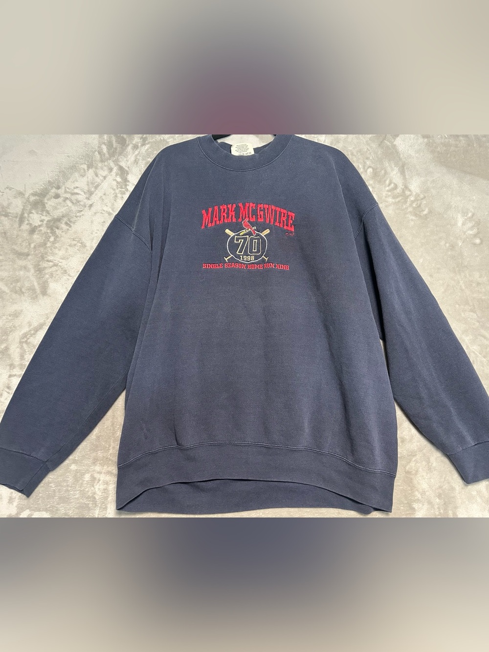 Vintage Lee Sport Mark McGwire Crewneck Sweatshirt Men’s XXL 1998 Home Run King